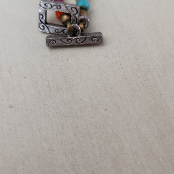 Colorful Beaded Necklace with Sterling Silver 14" Pendant - Picture 4 of 4